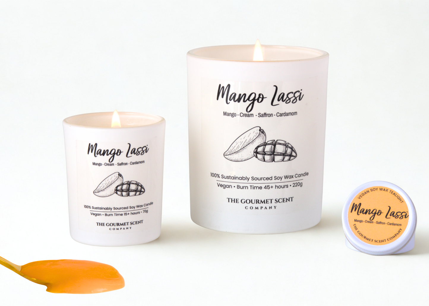 Mango Lassi Candle - Mango | Cream | Saffron | Cardomom