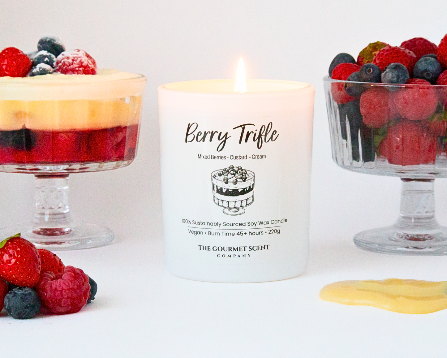 Berry Trifle Candle - Mixed Berries | Custard | Cream